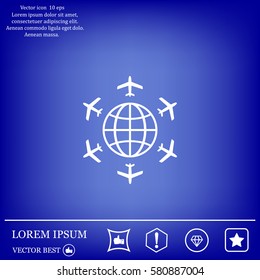 plane around the planet