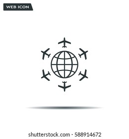 plane around the planet
