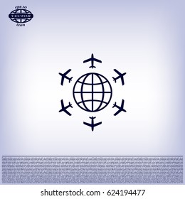 plane around the planet