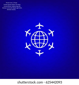 plane around the planet