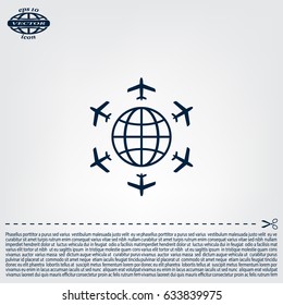 plane around the planet