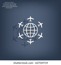 plane around the planet
