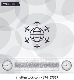 plane around the planet