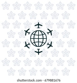 plane around the planet