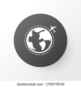 Planen Sie das Symbol der Welt um. Qualitativ hochwertige, isolierte internationale Luftfahrtelemente im trendigen Stil.