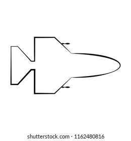 plane with arrow style icon