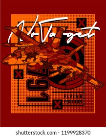 plane art typography,vector art for t shirt illustration