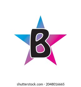 Plane with B initial letter Travel logo vector template