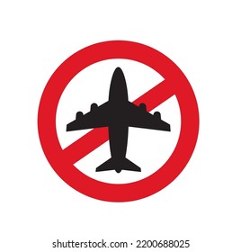 plane ban icon. vector illustration 