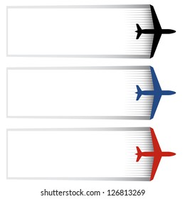 Plane banner set