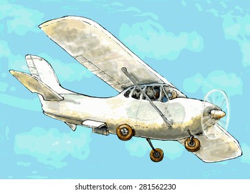 plane in blue sky