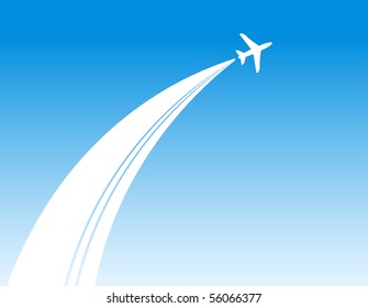 plano con fondo azul del cielo
