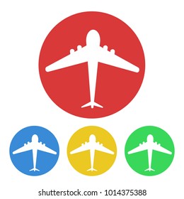 plane button tourism design, stock vector illustration