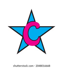 Plano con letra inicial C Modelo vectorial del logotipo de viaje