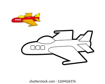 plane cartoon vector 