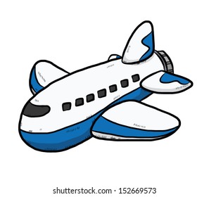plane / cartoon vector and illustration, isolated on white background.