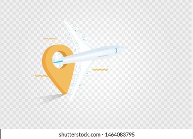 A plane and check in icon, vector