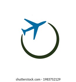 Plane Circle Maneuver Logo Icon Design Stock Vector (Royalty Free ...