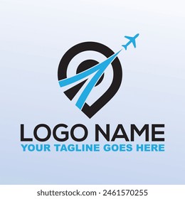 Plane circle maneuver logo icon design template vector  Letter A tour and travel logo design vector Letter A tour and travel logo design vector