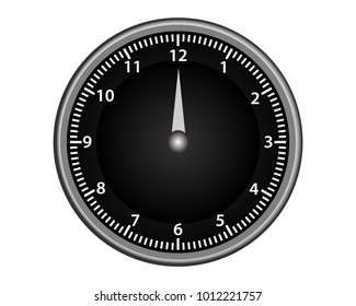 Plane clock aircraft vector instrument indicator part of dashboard navigation