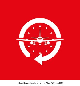 Plane Clock Icon