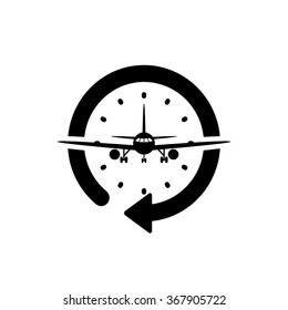 Plane Clock Icon