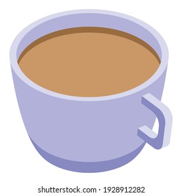 Plane coffee icon. Isometric of plane coffee vector icon for web design isolated on white background
