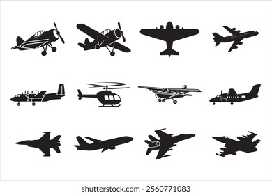 Plane collection, black planes for education