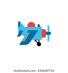 Plane colored icon. illustration graphic of Plane colored