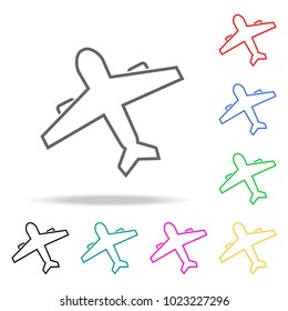 plane colored icons. Element of logistic multi colored icon for mobile concept and web apps. Thin line icon for website design and development, app development. Premium icon on white background