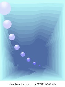 plane composition, colors and geometric shapes with blue-purple nuances