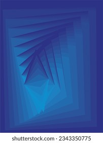 plane composition and geometric shapes with shades of blue for visual communication design needs