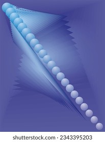 plane composition and geometric shapes with shades of blue for visual communication design needs