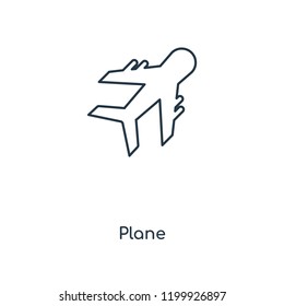 Plane concept line icon. Linear Plane concept outline symbol design. This simple element illustration can be used for web and mobile UI/UX.