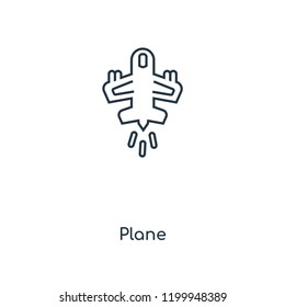 Plane concept line icon. Linear Plane concept outline symbol design. This simple element illustration can be used for web and mobile UI/UX.