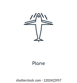 Plane concept line icon. Linear Plane concept outline symbol design. This simple element illustration can be used for web and mobile UI/UX.