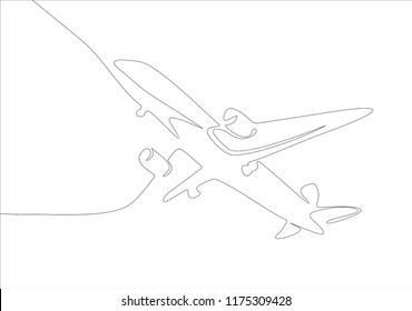 Plane. Continuous line