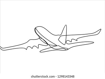 Plane. Continuous line