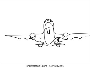 Plane. Continuous line