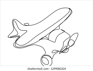 Plane. Continuous line