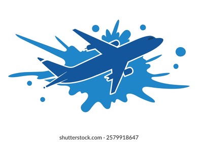 plane, crash, aircraft, accident, silhouette, smoke, fire, explosion, emergency, aviation, disaster, air, flight, danger, fall, vector, illustration, white, background, sky, turbulence, burning