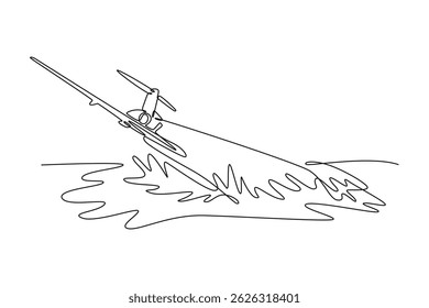  Plane Crash concept. Full length animation illustration. High quality 4k footage