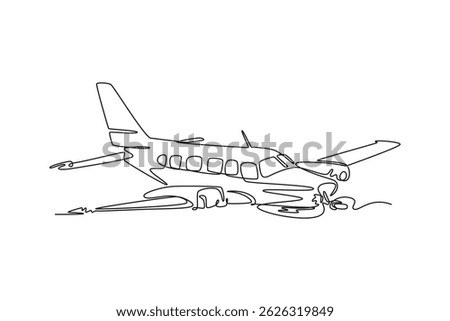 Plane Crash concept. Full length animation illustration. High quality 4k footage