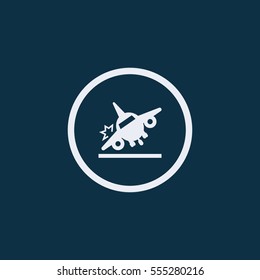 Plane crash icon