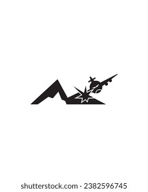 plane crash icon, vector best flat icon.