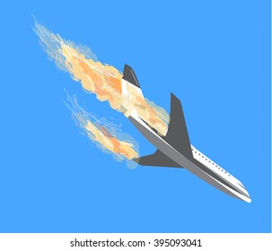 Plane Crash. Plane Vector