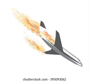 Plane Crash. Plane Vector