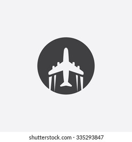 plane cut identity template icon design element