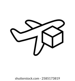 plane delivery icon vector shipping icon all over the world