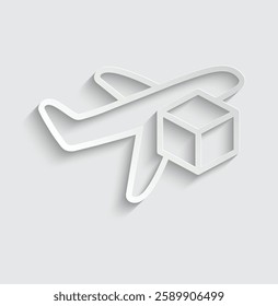 plane delivery icon vector shipping icon all over the world